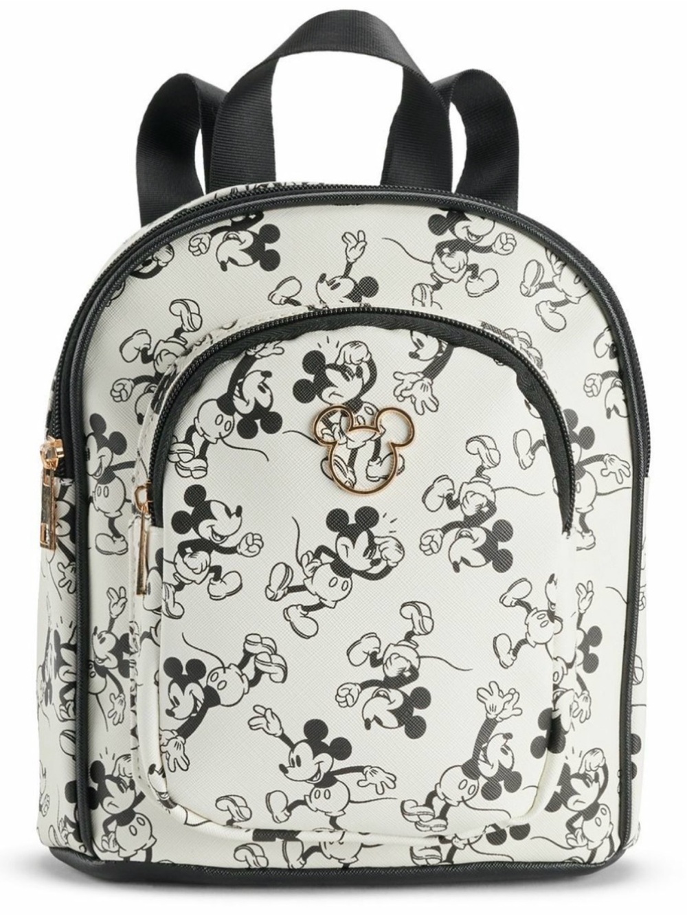 EUC | Disney Bioworld Mickey Mouse Sketch Mini Backpack White Black